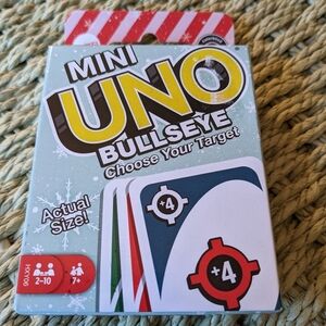 New Uno Card Game Mini Uno Bullseye Choose Your Target Game Night Travel